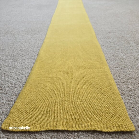 NWOT Portolano Cashmere Scarf Yellow Mustard - Picture 5 of 9